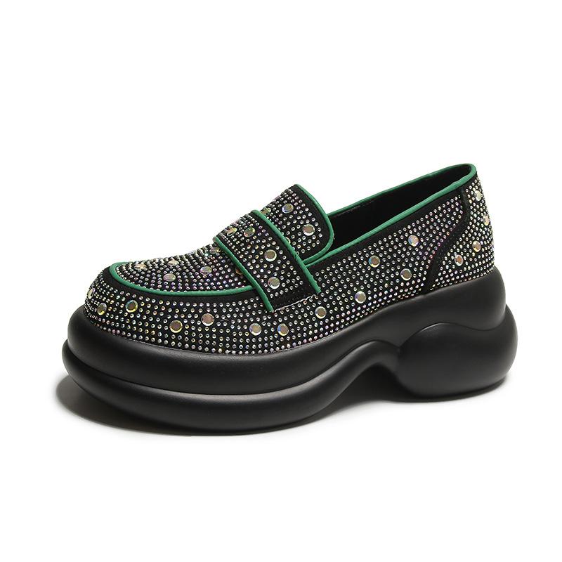 Crystal High Quality Retro Loafers