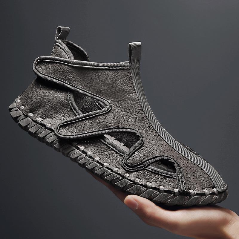 Handmade Leather Casual Velcro Shoes