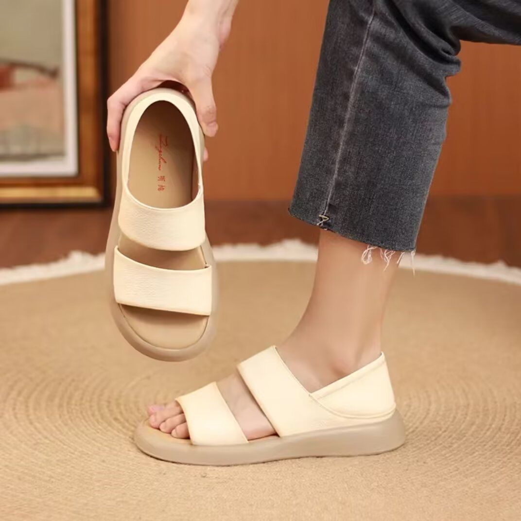 Roman Two Wear Flat Soft Sandals