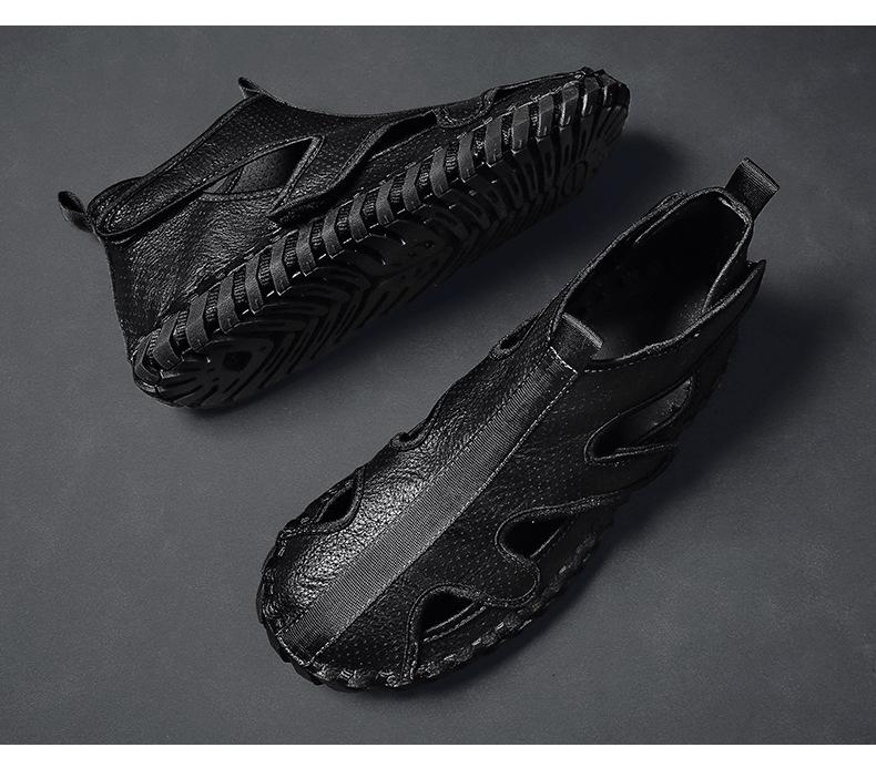 Handmade Leather Casual Velcro Shoes