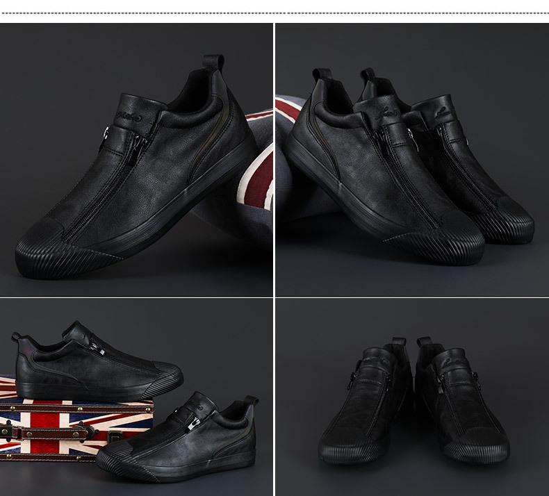 Double Zipper Casual Versatile Shoes