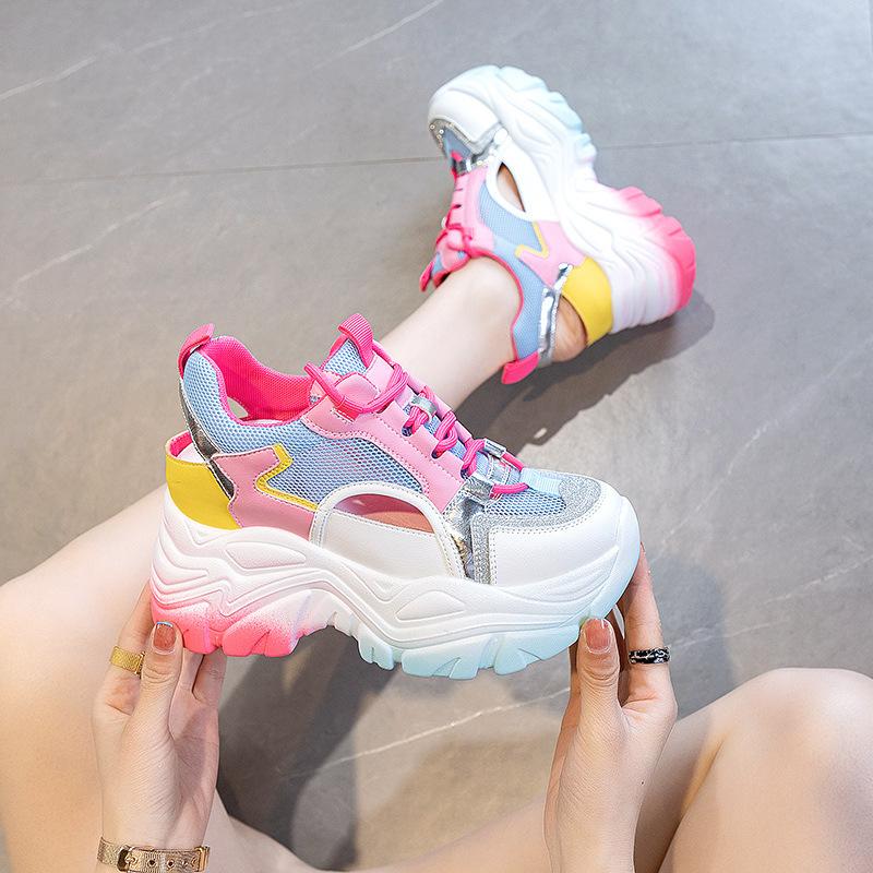 Platform Breathable Thick-Sole Sneakers