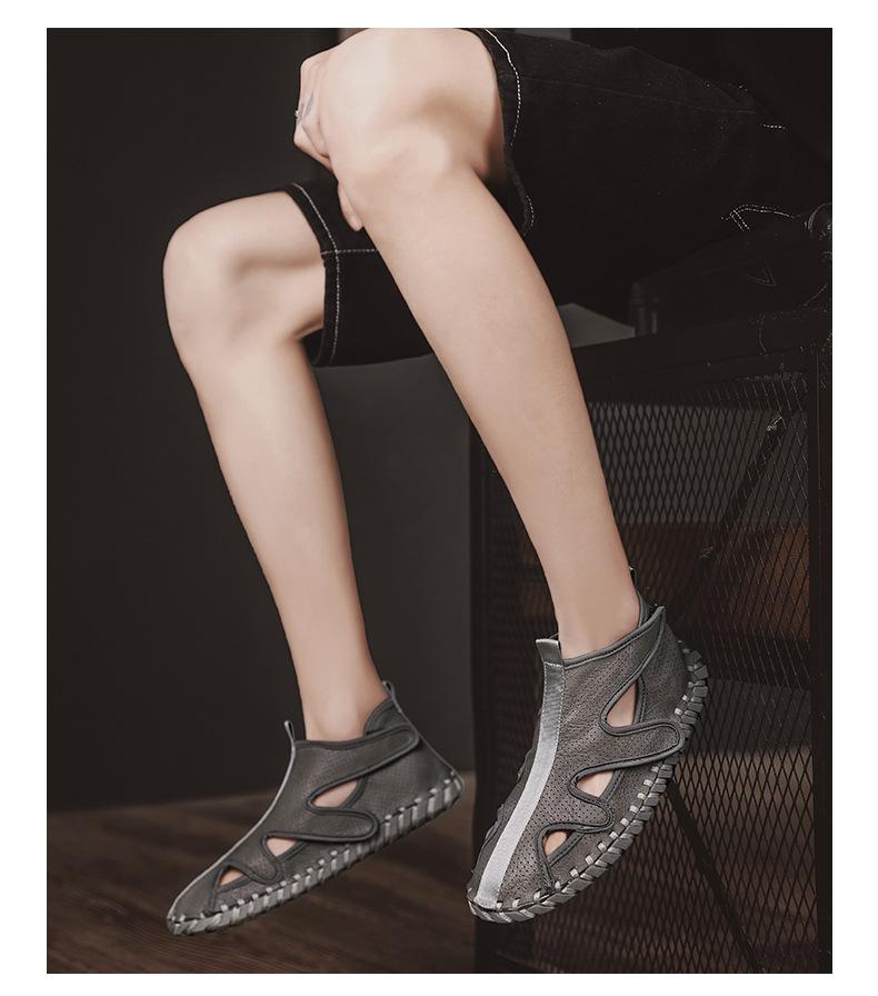 Handmade Leather Casual Velcro Shoes