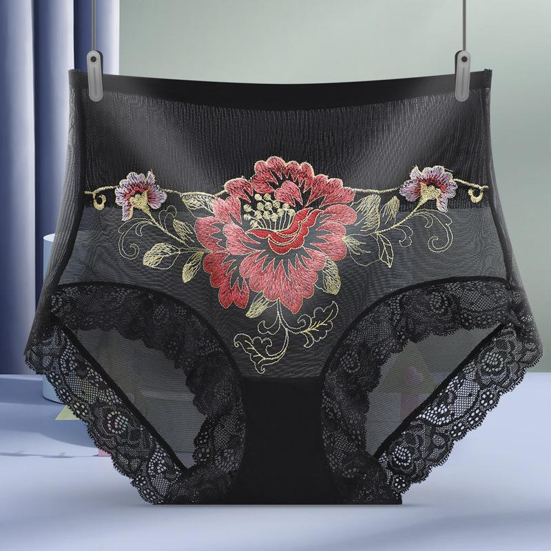 Hip Lift Embroidery Hollow Gynecological Panties