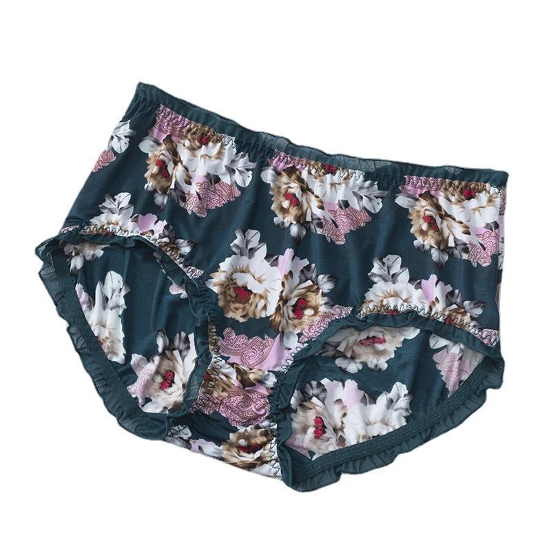Leopard Milk Silk Lace Gynecological Panties