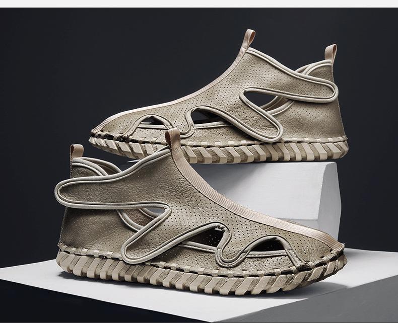 Handmade Leather Casual Velcro Shoes