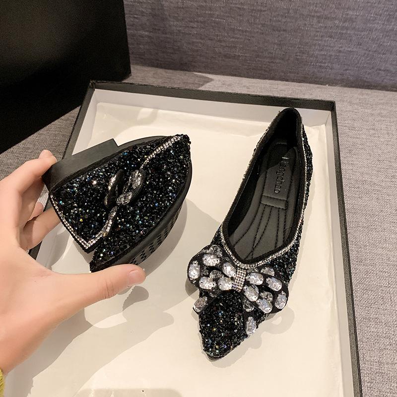Soft Rhinestone Slip-On Shoes