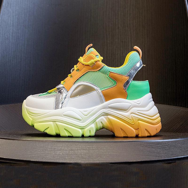 Platform Breathable Thick-Sole Sneakers