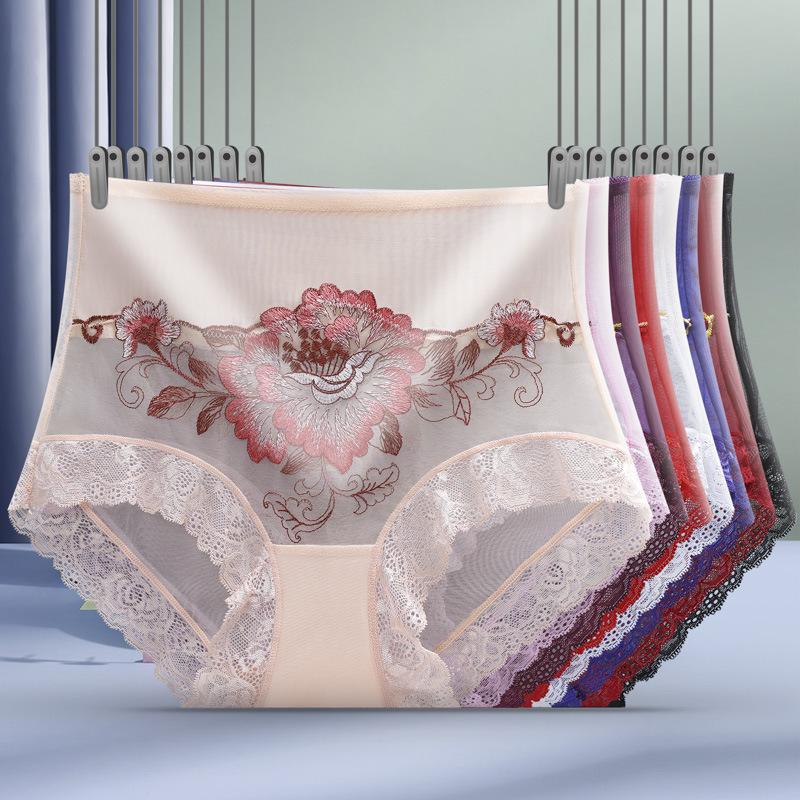 Hip Lift Embroidery Hollow Gynecological Panties