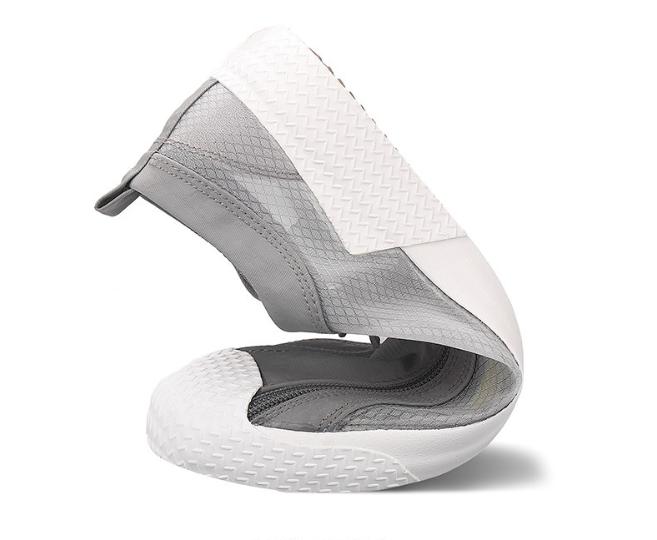 Sheer Zipper Breathable Canvas Shoes