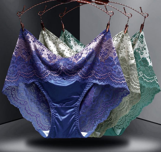 Lace Embroidery Silk Breathable Gynecological Panties