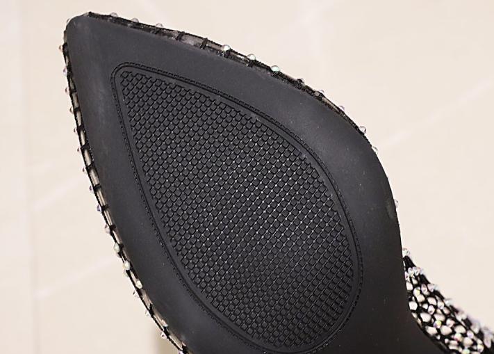 Bling Rhinestone Mesh High Heels Shoes