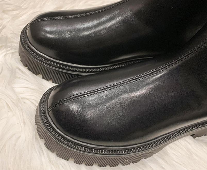 Solid Color Fur Fleece Lined Waterproof Snow Boots