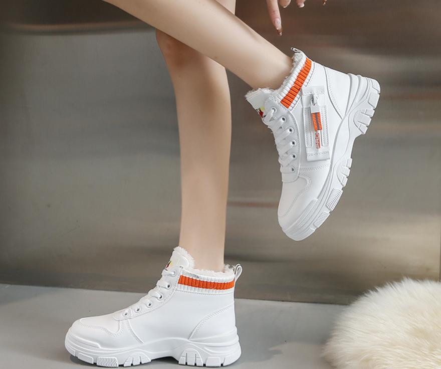 Velvet Warm Leather Walking Outdoor Shoes