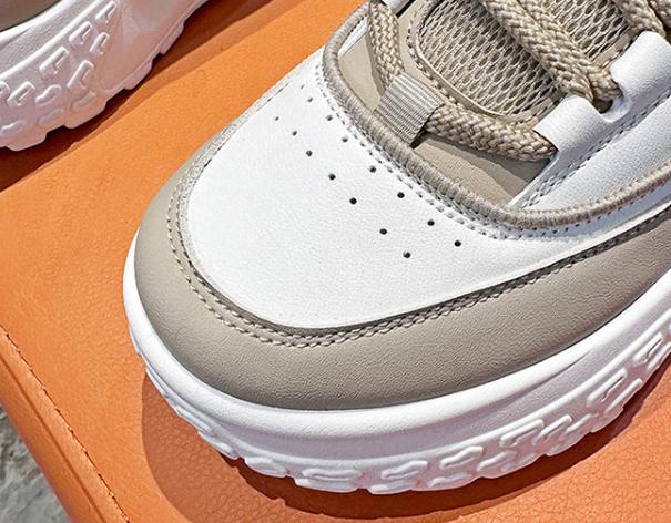 Comfy Leather Casual Air Mesh Sneakers