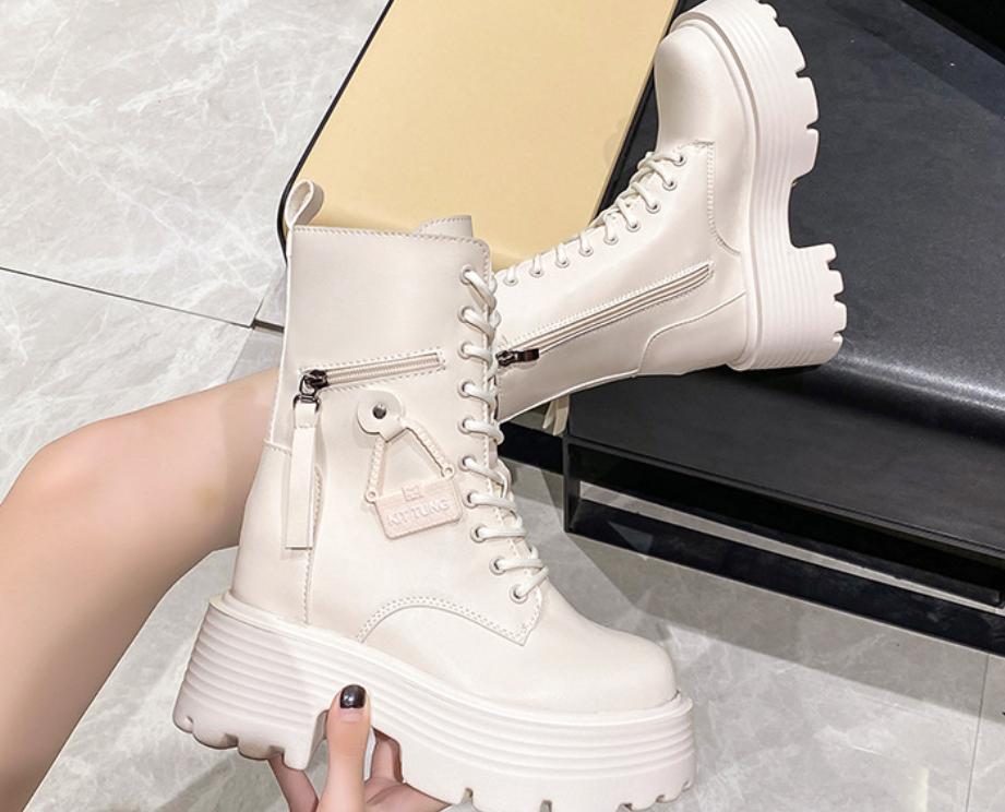 Comfortable Leather Platform Boots
