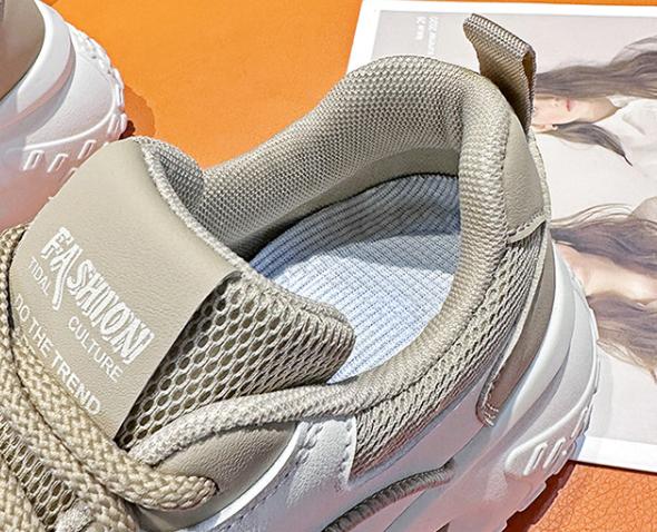 Comfy Leather Casual Air Mesh Sneakers