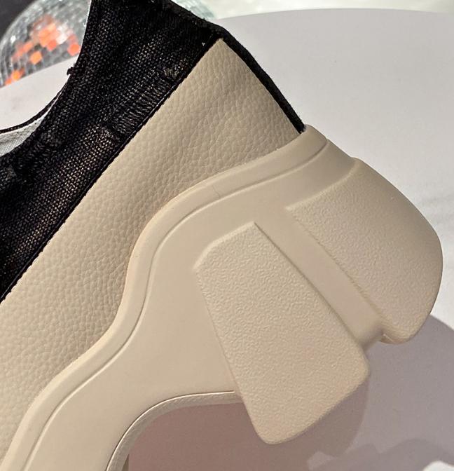 Denim Velcro Thick-Sole Casual Shoes