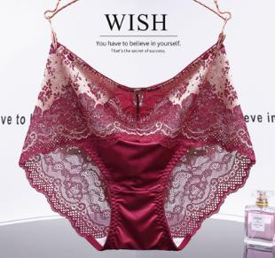 Lace Embroidery Silk Breathable Gynecological Panties