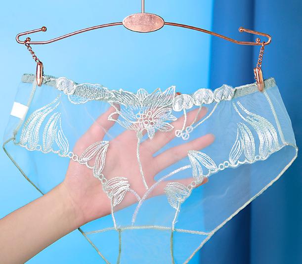 Sheer Mesh Lace Gynecological Panties