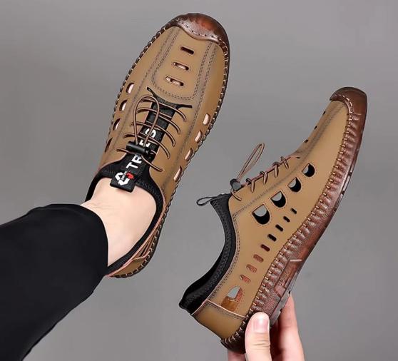 Handmade Soft Flat Bottom Breathable Hole Shoes