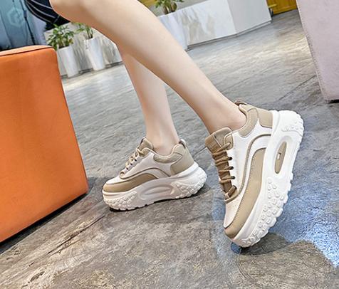 Comfy Leather Casual Air Mesh Sneakers