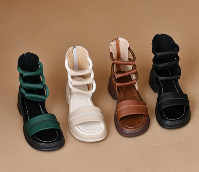 Genuine Leather Waterproof Vintage Sandals