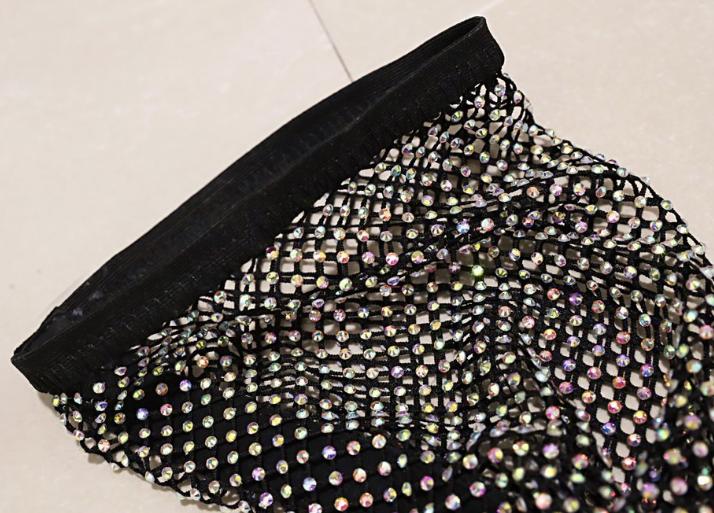 Bling Rhinestone Mesh High Heels Shoes