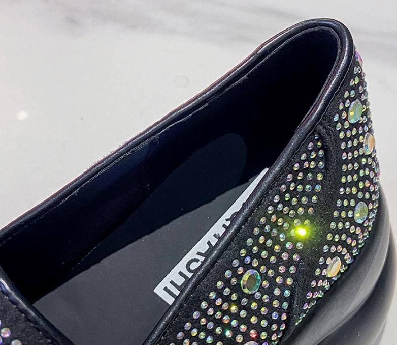 Crystal High Quality Retro Loafers