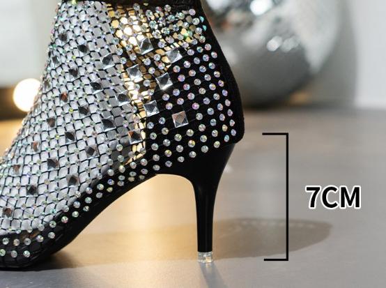 Shiny Diamond High Heels Versatile Sandals