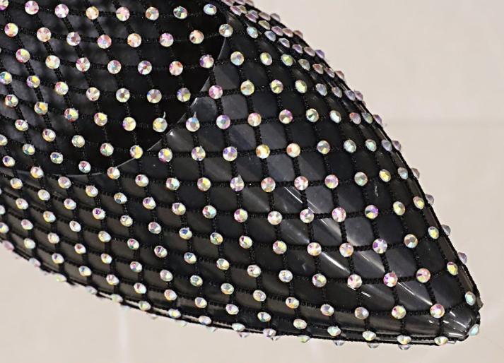 Bling Rhinestone Mesh High Heels Shoes