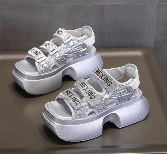 Velcro Thick-Heel Sandals