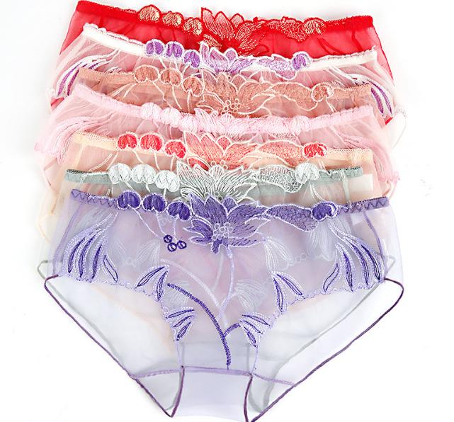Sheer Mesh Lace Gynecological Panties