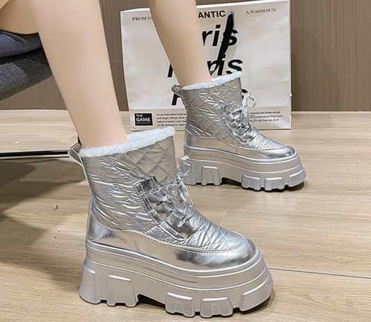 Waterproof Thick-Sole Platform Snow Boots