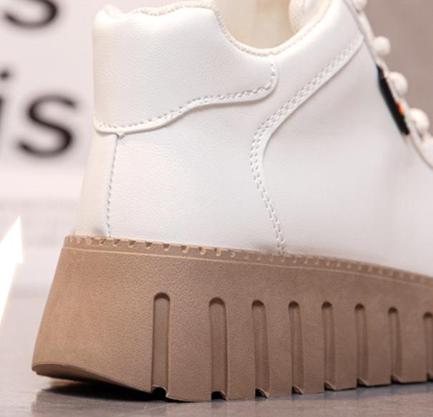 Platform Leather Casual Lace Up Shoes