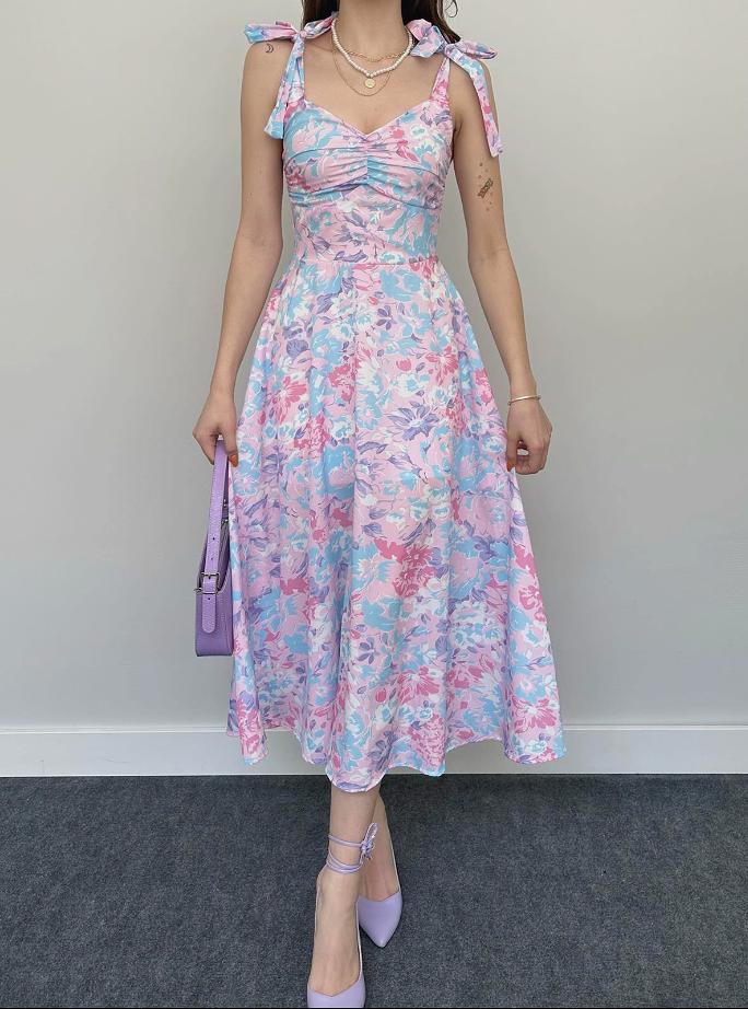 Printed Bow Sundress