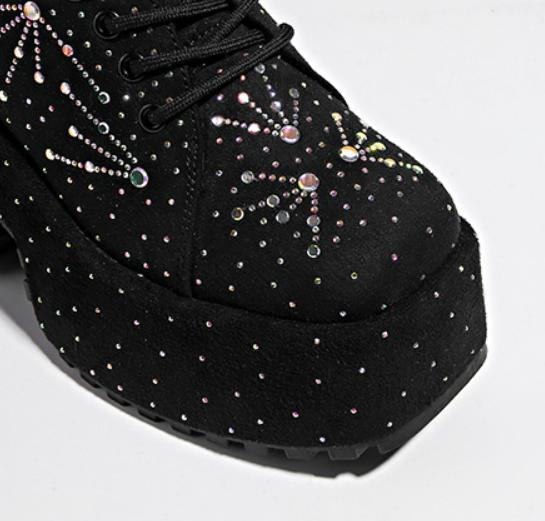 Rhinestone Casual Muffin Shoes