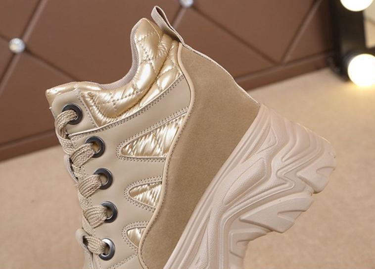 Heightening Lace-Up Chunky Shoes