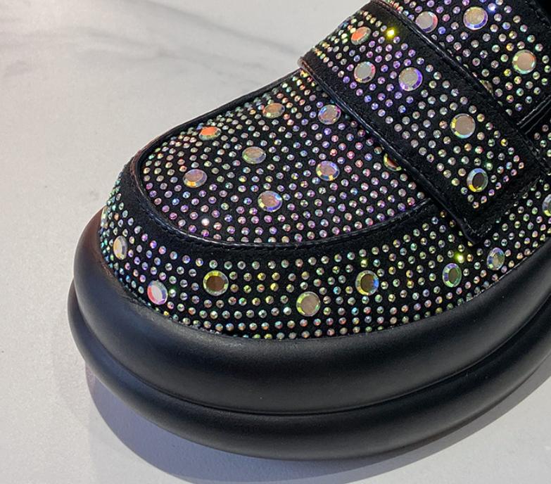 Crystal High Quality Retro Loafers