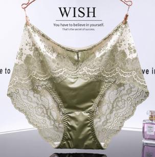 Lace Embroidery Silk Breathable Gynecological Panties