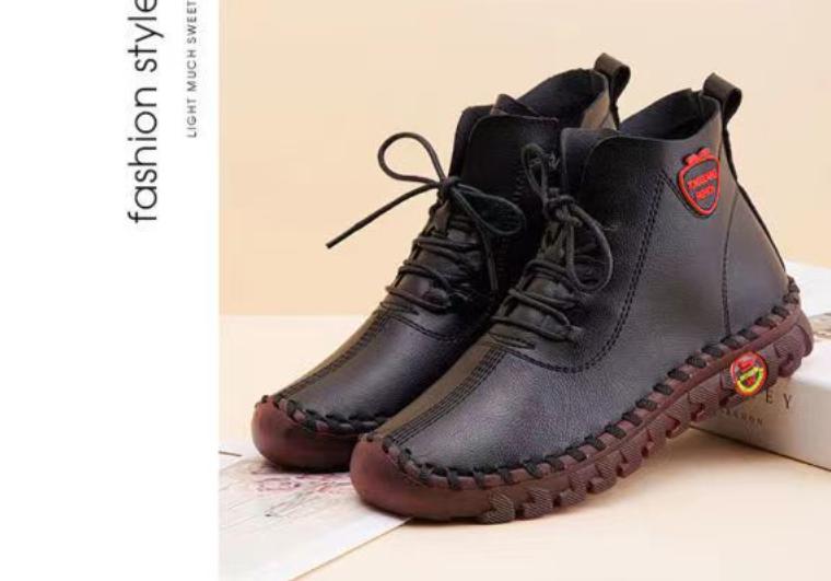 New Platform Leather Non-Slip Sneakers