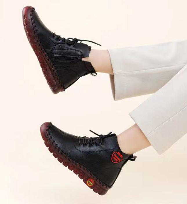 New Platform Leather Non-Slip Sneakers