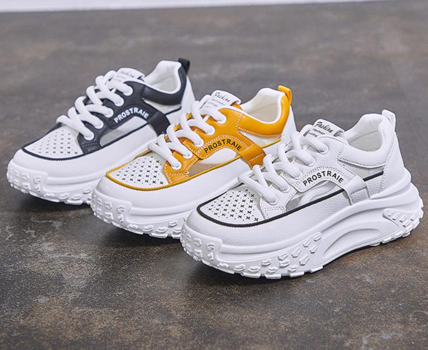 Comfy Breathable Leather Chunky Shoes