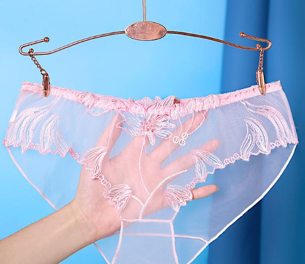 Sheer Mesh Lace Gynecological Panties