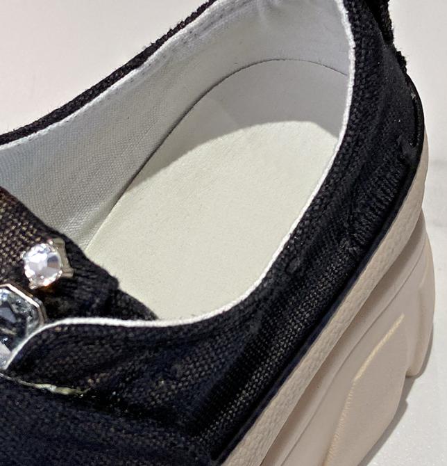 Denim Velcro Thick-Sole Casual Shoes