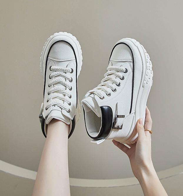 Wedge High Quality Leather Sports Shoes