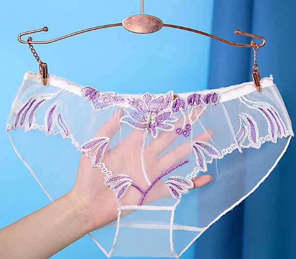 Sheer Mesh Lace Gynecological Panties
