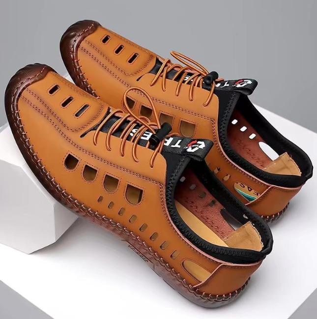 Handmade Soft Flat Bottom Breathable Hole Shoes