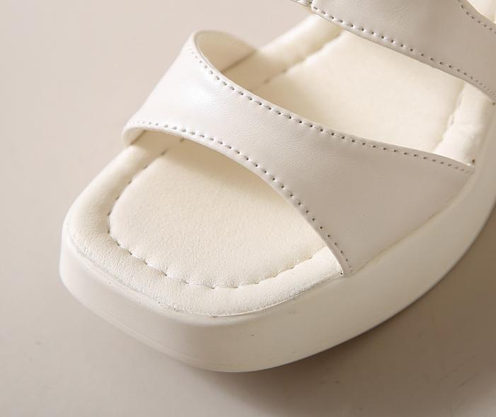 Cross-Strap Casual Roman High Heels Sandals