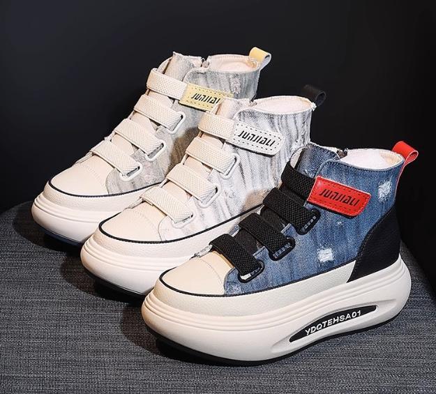 Denim Canvas Velcro Versatile Shoes